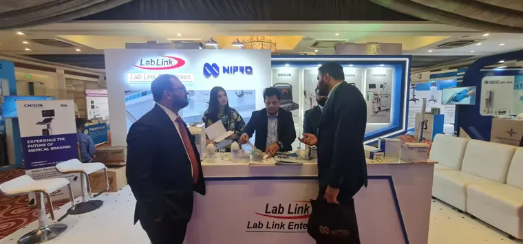 The LabLink stand at a healthcare exhibition